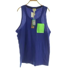ディーゼル DIESEL タンクトップ M 青 ノースリーブ ラウンドネック 胸ポケット /NS