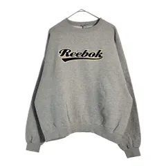 90年代 USA製 Reebok リーボック スウェット スポーツ グレー(メンズ L)中古 古着 X4245
