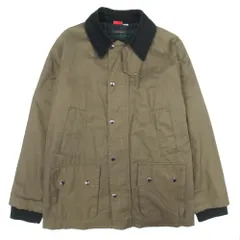 良品 CIAO PANIC チャオパニック ミリタリーライク ジャケット ブルゾン チェック裏地 アウター コーデュロイ M カーキ メンズ 古着 中古 USED