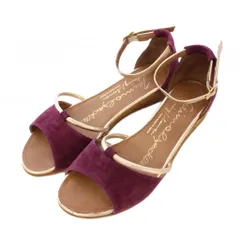 ガイモ GAIMO ストラップサンダル アンクル ラウンドトゥ ウェッジソール エスパドリーユ スエード 37 紫 パープル /BB