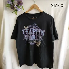 【XL】海外古着　CVLA　半袖Tシャツ　黒　ブラック　ロック　大きいサイズ　ゆったり