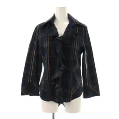 ナラカミーチェ NARA CAMICIE シャツ ブラウス 長袖 チェック柄 2 緑 紺 /DF