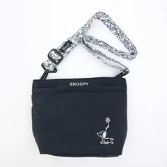 スヌーピー ショルダーバッグ ブラック PEANUTS 75th SNOOPY