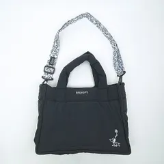 スヌーピー トートショルダーバッグ ブラック PEANUTS 75th SNOOPY