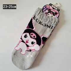 【23-25㎝】【クロミ】レディース　靴下　レディース　ソックス　婦人ソックス　サンリオ　キャラクターソックス　クロミ　スニーカーソックス　ショート丈　NAIGAI　☆㉟