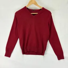 Mademoiselle NONNON ウール Vネックセーター サイズM 日本製 08030601 02 毛羽立ち