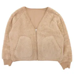 良品 URBAN RESEARCH DOORS アーバンリサーチドアーズ リバーシブル ボアフリース カーディガン ジャケット ONE キャメル ブラウン レディース 古着 中古 USED