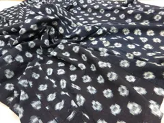 P41998　古い　木綿　絣　布　５巾　１５６ｃｍ×１６２ｃｍ　古布古裂　ｋ