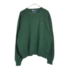 Polo by Ralph Lauren ポロ ラルフローレン コットンニットセーター グリーン(メンズ L)中古 古着 X4263