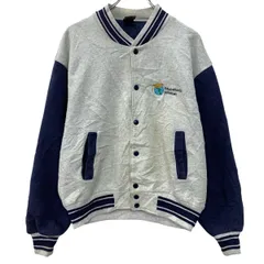 ～00s FRUIT OF THE LOOM スウェット スタジャン L グレー フルーツオブザルーム スナップボタン ～00年代 アウター 秋物 a803-5325