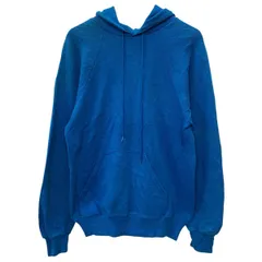 90s USA製 Lee 無地スウェット パーカー M ブルー リー プルオーバー 90年代 ラグラン フーディー プレーン 無地 秋物 a803-5330