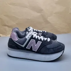 ニューバランス 574 厚底 スニーカー 255 ヒール4