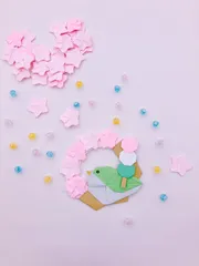 《12cmサイズ》春🌸🍡🐦⸒⸒の折り紙リース《1個》