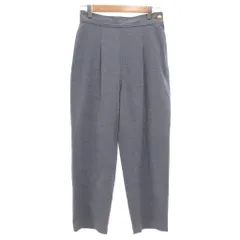 スローブ イエナ SLOBE IENA  美品 22SS テーパードパンツ リネン混 スラックス ワンタック 36 青 ブルー /YJ