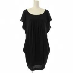 ダイアグラム グレースコンチネンタル Diagram GRACE CONTINENTAL ワンピース 36 黒 ラウンドネック 膝丈 半袖 /JP