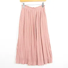 アースミュージック&エコロジー EARTH MUSIC & ECOLOGY プリーツ ロング スカート F ピンク kz11892