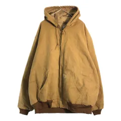 USA製 Carhartt カーハート アクティブジャケット 大きいサイズ ブラウン(メンズ 3XL)中古 古着 X4276