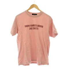 アンタイトル UNTITLED Tシャツ M ピンク 半袖 クルーネック メッセージプリント /JP