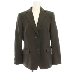 ダックス DAKS テーラードジャケット シングル 2B 38 茶 ブラウン 無地 ウール カシミヤ混 /HN