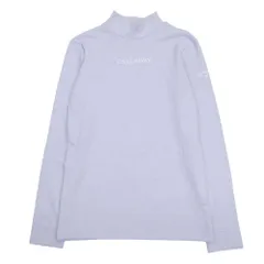 美品 Callaway キャロウェイ ハイネック シャツ カットソー プルオーバー 長袖 裏起毛 ロゴ ゴルフウェア M パープル  レディース 古着 中古 USED