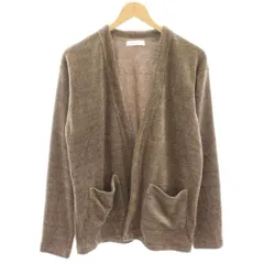 グリーンレーベルリラクシング ユナイテッドアローズ green label relaxing カーディガン M 茶 ブラウン 無地 ノーカラー 長袖 薄手 3227-140-0468 /HN