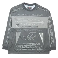 美品 NIKE ナイキ JORDAN BRAND ジョーダン M J MVP AOP LS TOP Tシャツ ロングスリーブ スポーツウェア トップス グレー XL メンズ 古着 中古 USED