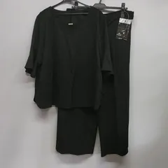 レディース　セットアップ　ブラウス　パンツ　セレモニー　ブラック　大きいサイズ　3L  ☆KP-032☆