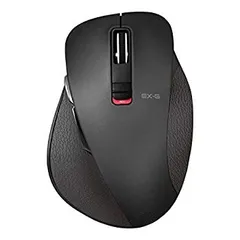 エレコム マウス Bluetooth Mサイズ 5ボタン (戻る・進むボタン搭載) BlueLED 握りの極み ブラック M-XGM10BBBK