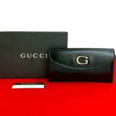 極 美品 希少品 保存箱付き GUCCI グッチ G ロゴ 金具 カーフ レザー 本革 コインケース 小銭入れ ミニ ポーチ ブラック 黒 42554