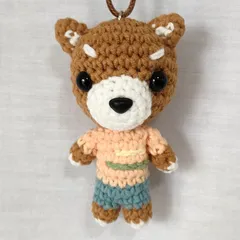 柴犬 あみぐるみ 紐付き EN107