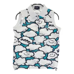 サイズ：00 PEARLY GATES パーリーゲイツ  ノースリーブポロシャツ ニコちゃん 総柄 ホワイト系 [240101615543] ゴルフウェア レディース ストスト