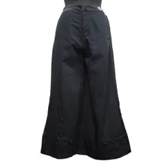 良品 adidas アディダス イージー ワイド クロップド パンツ スラックス サイズM ネイビー/ブラック レディース 古着 中古 USED