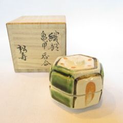 茶道具/松本鉄山「織部ハジキ香合」/共箱 - メルカリ