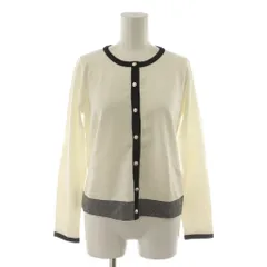 インデックス INDEX カーディガン ウール混 S 白 ホワイト 黒 ブラック 長袖 /RR