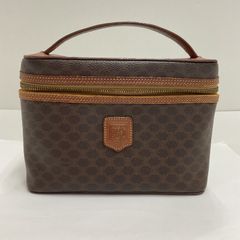美品 オールドセリーヌ バニティバッグ マカダム トリオンフ レザー