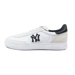 未使用 POLO RALPH LAUREN ポロラルフローレン コラボ ヤンキース ローカットスニーカー 刺繡 ロゴ 靴 シューズ ホワイト 30.5cm メンズ 古着 中古 USED