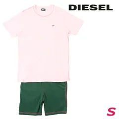新品・未使用 ディーゼル DIESEL [Sサイズ] ルームウェア上下セット メンズ 収納袋付き 半袖Tシャツ ハーフパンツ パジャマ UMSFT-JUST-TOMY-Pのサムネイル