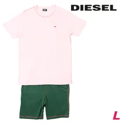 新品・未使用 ディーゼル DIESEL [Lサイズ] ルームウェア上下セット メンズ 収納袋付き 半袖Tシャツ ハーフパンツ パジャマ UMSFT-JUST-TOMY-Pのサムネイル