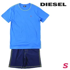 新品・未使用 ディーゼル DIESEL [Sサイズ] ルームウェア上下セット メンズ 収納袋付き 半袖Tシャツ ハーフパンツ パジャマ UMSFT-JUST-TOMY-Pのサムネイル