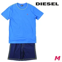 新品・未使用 ディーゼル DIESEL [Mサイズ] ルームウェア上下セット メンズ 収納袋付き 半袖Tシャツ ハーフパンツ パジャマ UMSFT-JUST-TOMY-Pのサムネイル