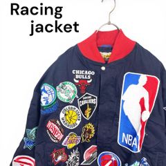 NBA チーム 刺繍ロゴワッペン デニム ジャケット オーバーサイズ 