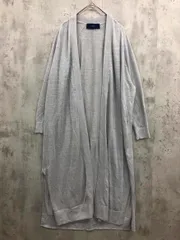 SHIPS シップス 316-22-1338 リネン混 ロング カーディガン sizeF/ライトグレー ■◇ レディース