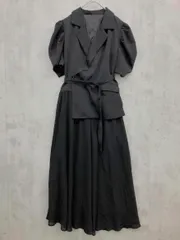 ROYAL PARTY ロイヤルパーティー プリーツジャケット ワンピース sizeFS/黒 ■◆ レディース