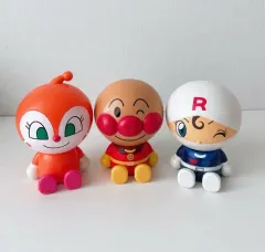 まとめ アンパンマン カプキャラ フィギュア 3種 (アンパンマン、しょくぱんまん、クリームパンダ)