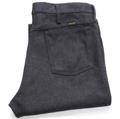 00s メキシコ製 Wranglerラングラー 82HK ランチャードレスジーンズ ポリエステルパンツ ヘザーブラック W35★156 スタプレ オールド 黒