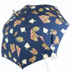 【新品タグ付】ピンクハウス★可愛い！くまさんピクニック テディベア 長傘60㎝ 紺系 ＊so134のサムネイル