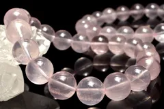 モザンビーク産◇スター効果 スターローズクォーツ　9.5mm　ブレスレット 1個売り パワーストーン 天然石 _BG6391-95