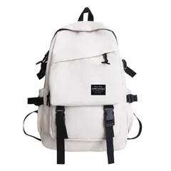[FairyPomu] リュック バックパック タウンリュック 軽量 大容量 PC 多機能 撥水 カジュアル アウトドア 旅行 修学旅行 通学 通勤 防災用品 メンズ レディース (ホワイト, L) [ホワイト] [L]