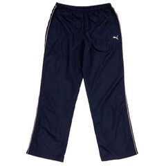 PUMA プーマ トラックパンツ M ネイビー×ピンク 裏メッシュ スポーツウェア