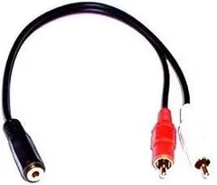 オーディオ分配ケーブル(3.5mmステレオ(メス)とRCA(オス)×2) 0.2m